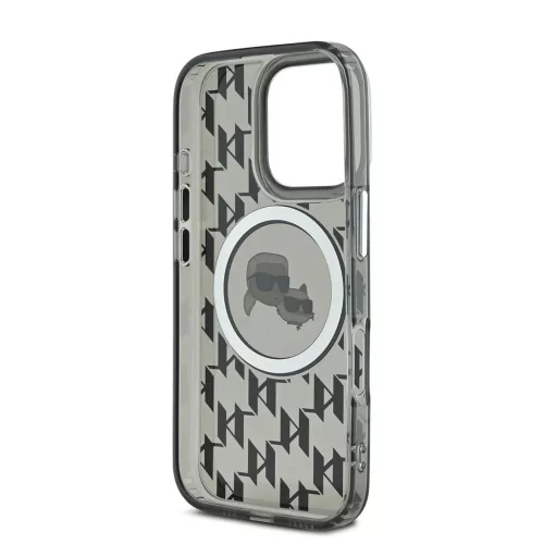 Karl Lagerfeld IML Monogram K&CH Heads MagSafe tok iPhone 16 Pro készülékhez fekete