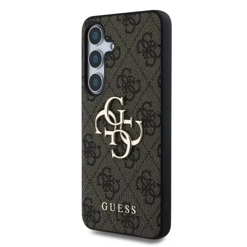 Guess PU 4G Metal Logo tok Samsung Galaxy S25+ készülékhez barna