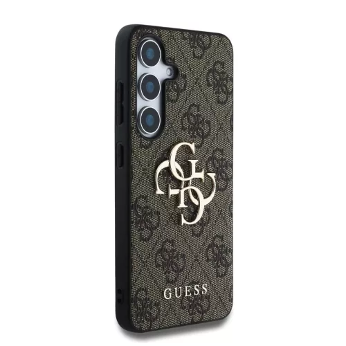 Guess PU 4G Metal Logo tok Samsung Galaxy S25+ készülékhez barna
