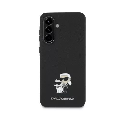 Karl Lagerfeld PU Saffiano Metal Karl and Choupette tok Samsung Galaxy A56 készülékhez fekete