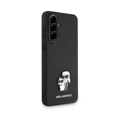Karl Lagerfeld PU Saffiano Metal Karl and Choupette tok Samsung Galaxy A56 készülékhez fekete
