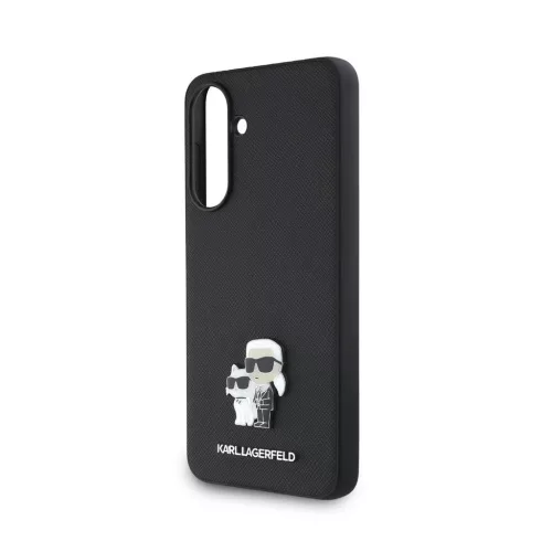Karl Lagerfeld PU Saffiano Metal Karl and Choupette tok Samsung Galaxy A56 készülékhez fekete