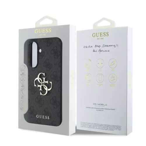 Guess PU 4G Metal Logo tok Samsung Galaxy A56 készülékhez szürke