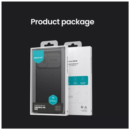 Nillkin CamShield PRO kemény tok Apple iPhone 16 Plus készülékhez fekete