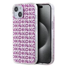   DKNY PC/TPU Repeat Pattern tok iPhone 15 készülékhez rózsaszín