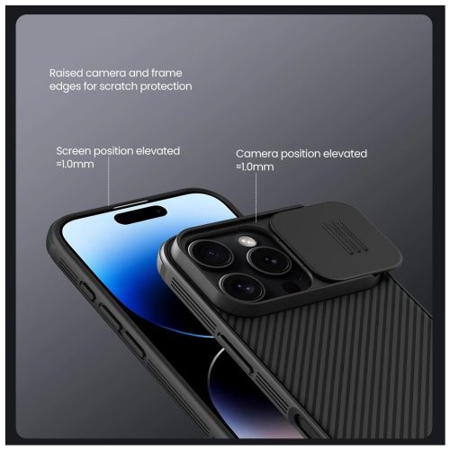 Nillkin CamShield PRO kemény tok Apple iPhone 16 Pro készülékhez kék