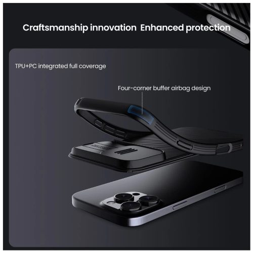 Nillkin CamShield PRO kemény tok Apple iPhone 16 Pro készülékhez kék