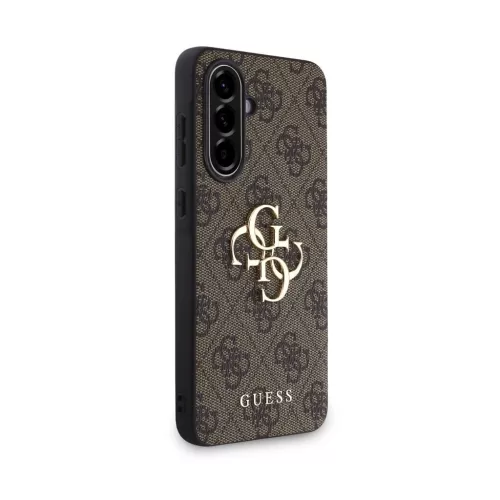 Guess PU 4G Metal Logo tok Samsung Galaxy A56 készülékhez barna