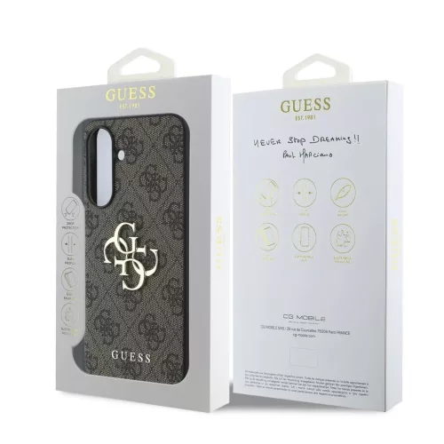 Guess PU 4G Metal Logo tok Samsung Galaxy A56 készülékhez barna