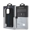 Mercedes Leather Blue Stripe MagSafe tok iPhone 16 Pro készülékhez fekete