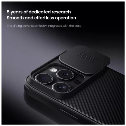 Nillkin CamShield PRO kemény tok Apple iPhone 16 Pro készülékhez titán szürke