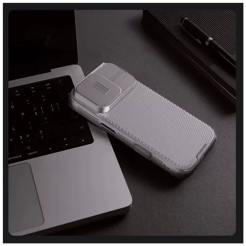 Nillkin CamShield PRO kemény tok Apple iPhone 16 Pro készülékhez titán szürke