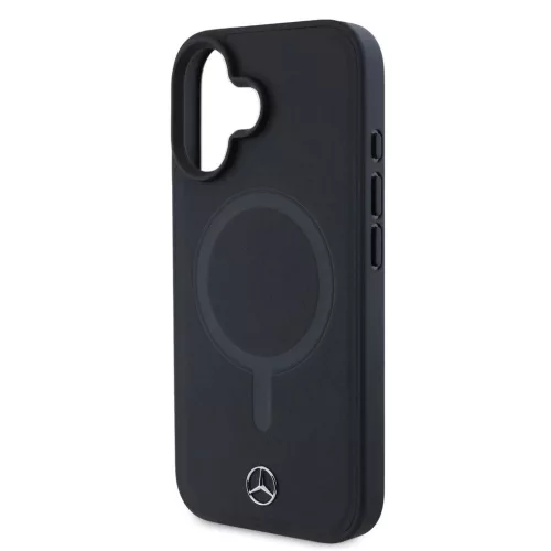 Mercedes Smooth Leather MagSafe tok iPhone 16 készülékhez fekete