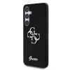 Guess PU Fixed Glitter 4G Metal Logo tok Samsung Galaxy S25 készülékhez fekete