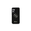 Guess PU Fixed Glitter 4G Metal Logo tok Samsung Galaxy S25 készülékhez fekete