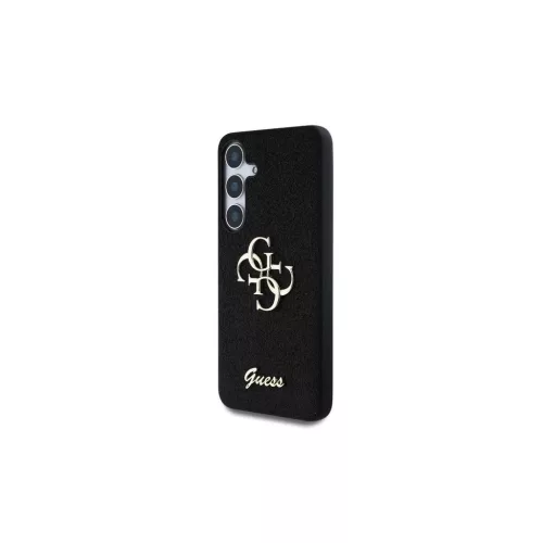 Guess PU Fixed Glitter 4G Metal Logo tok Samsung Galaxy S25+ készülékhez fekete
