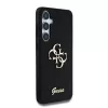 Guess PU Fixed Glitter 4G Metal Logo tok Samsung Galaxy S25+ készülékhez fekete