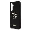 Guess PU Fixed Glitter 4G Metal Logo tok Samsung Galaxy S25+ készülékhez fekete