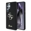 Guess PU Fixed Glitter 4G Metal Logo tok Samsung Galaxy S25 Ultra készülékhez fekete