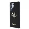 Guess PU Fixed Glitter 4G Metal Logo tok Samsung Galaxy S25 Ultra készülékhez fekete