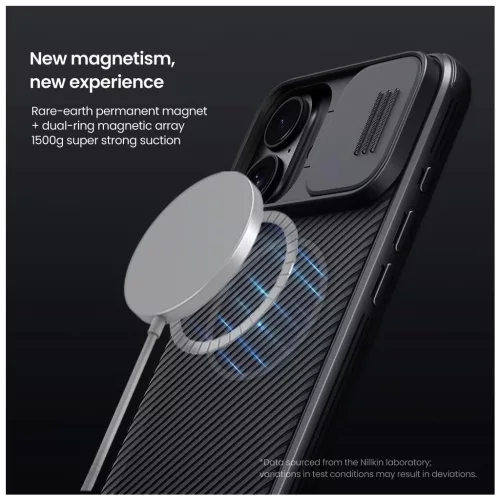Nillkin CamShield PRO mágneses kemény tok Apple iPhone 16 készülékhez fekete