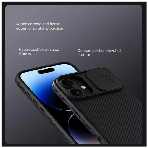 Nillkin CamShield PRO mágneses kemény tok Apple iPhone 16 készülékhez fekete