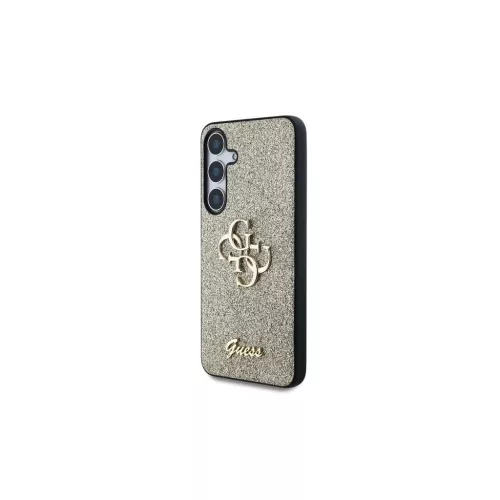 Guess PU Fixed Glitter 4G Metal Logo tok Samsung Galaxy S25+ készülékhez arany