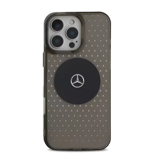 Mercedes PC/TPU Star Pattern MagSafe tok iPhone 16 Pro készülékhez fekete