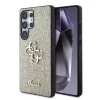 Guess PU Fixed Glitter 4G Metal Logo tok Samsung Galaxy S25 Ultra készülékhez arany