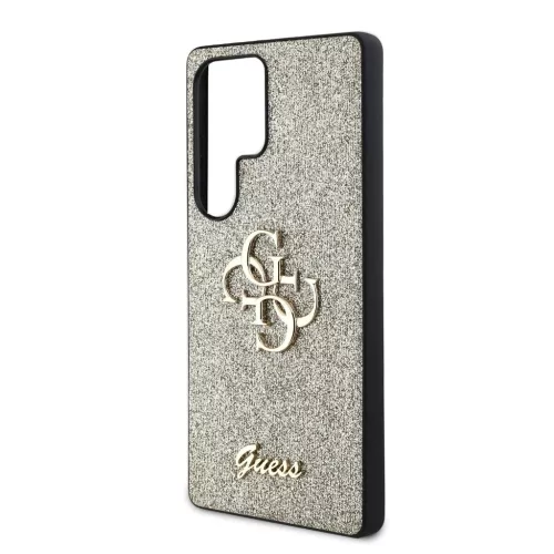 Guess PU Fixed Glitter 4G Metal Logo tok Samsung Galaxy S25 Ultra készülékhez arany