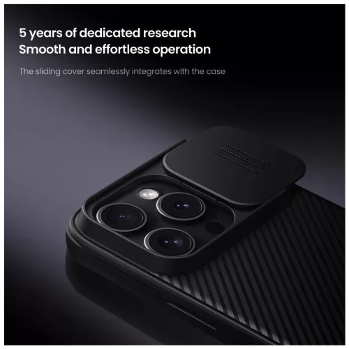 Nillkin CamShield PRO mágneses kemény tok Apple iPhone 16 Pro készülékhez kék