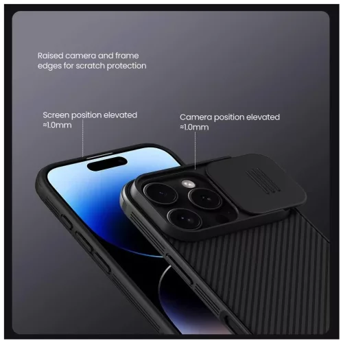 Nillkin CamShield PRO mágneses kemény tok Apple iPhone 16 Pro készülékhez fekete