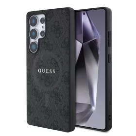   Guess PU Leather 4G Colored Ring MagSafe tok Samsung Galaxy S25 Ultra készülékhez fekete