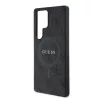 Guess PU Leather 4G Colored Ring MagSafe tok Samsung Galaxy S25 Ultra készülékhez fekete