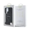 Guess PU Leather 4G Colored Ring MagSafe tok Samsung Galaxy S25 Ultra készülékhez fekete
