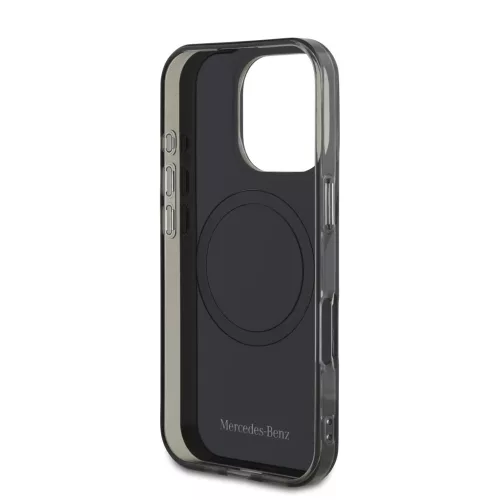 Mercedes PC/TPU Double Layer MagSafe tok iPhone 16 Pro Max készülékhez fekete/ezüst