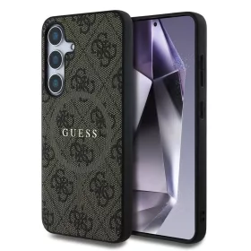   Guess PU Leather 4G Colored Ring MagSafe tok Samsung Galaxy S25 készülékhez barna
