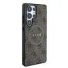 Guess PU Leather 4G Colored Ring MagSafe tok Samsung Galaxy S25 Ultra készülékhez barna