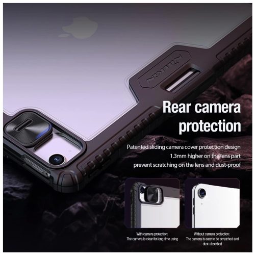 Nillkin Bumper PRO védőtok többszögből állítható állvánnyal, iPad Pro 12,9 (2020/2021/2022) és iPad Air 13 (2024/2025) készülékhez fekete