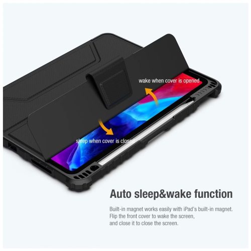 Nillkin Bumper PRO védő, állványos tok iPad Air 4/5/10.9 (2020/11/2024/2025) és iPad Pro 11 (2020/2021/2022) készülékhez fekete