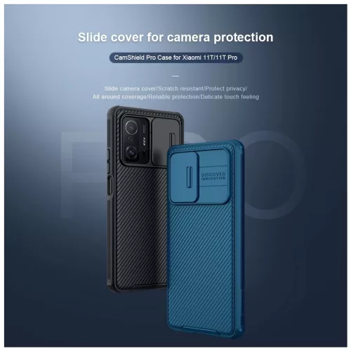 Nillkin CamShield PRO kemény tok Xiaomi 11T/11T Pro készülékhez fekete