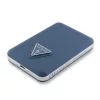 Guess PU Grained Triangle Logo MagSafe powerbank 5000mAh kék
