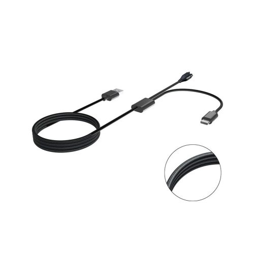 Tactical USB töltő 2in1 kábel Garmin Fenix 7/8, Tactix 8 készülékhez + USB-C