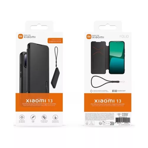 Készült a Xiaomi Book Case tokhoz nyaklánccal – Xiaomi 13 fekete készülékhez