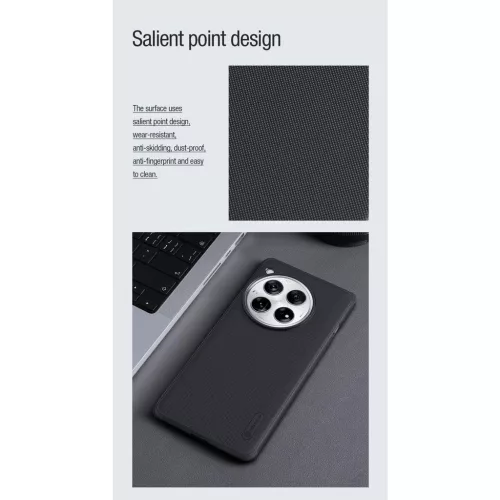 Nillkin Super Frosted PRO mágneses hátsó tok OnePlus 12 készülékhez fekete