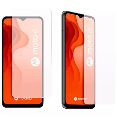 CASR TPU tok + edzett üveg kijelzővédő a Motorola E13 készülékhez, fekete