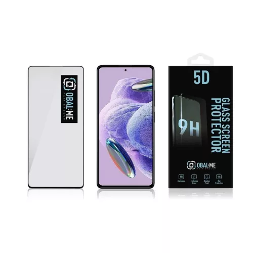 OBAL:ME 5D üveg kijelzővédő Xiaomi Redmi Note 12 Pro+ 5G készülékhez fekete