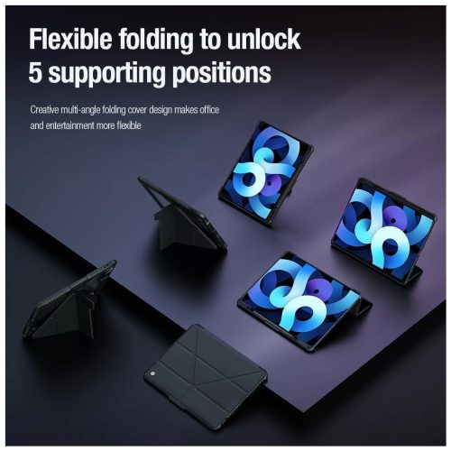 Nillkin Bumper PRO védő állványos tok, többszögben állítható – iPad Pro 12.9 (2020/2021/2022) és iPad Air 13 (2024/2025) készülékhez, zafírkék