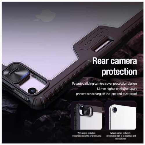 Nillkin Bumper PRO védő állványos tok, többszögben állítható – iPad Pro 12.9 (2020/2021/2022) és iPad Air 13 (2024/2025) készülékhez, zafírkék