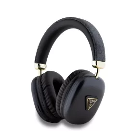   Guess PU Leather 4G Triangle Logo vezeték nélküli fejhallgató fekete